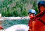 Entering the whitewater rapids