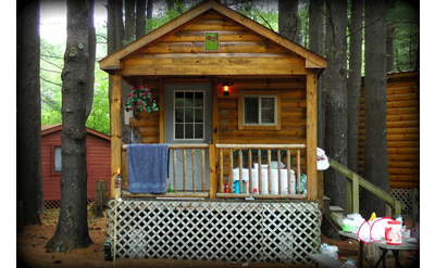 How do you find campgrounds with cabin rentals?