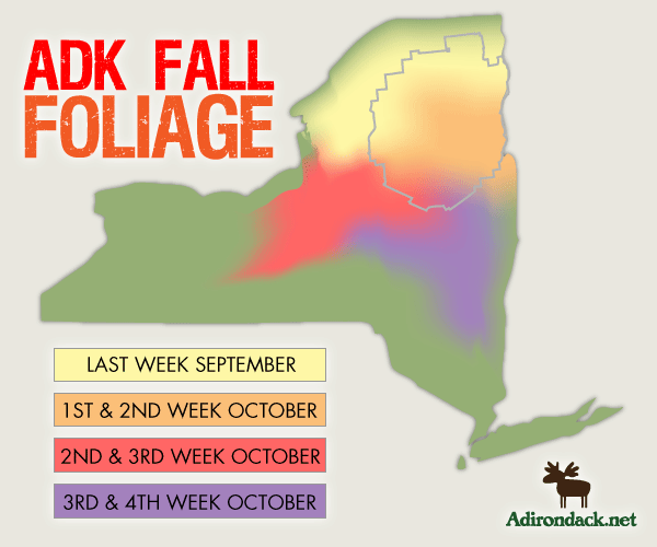 fall foliage map 2012 new york: Adirondack fall foliage is