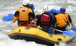 Team going White Water Rafting