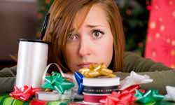 Girl Stressed during the Holidays