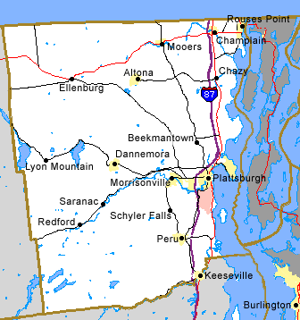 map of new york state by county. Our Clinton County NY map