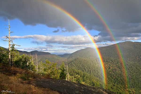 Double Rainbow over the mountains