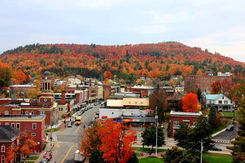 Saranac Lake in the fall