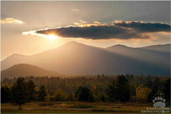 sunset over whiteface mountain