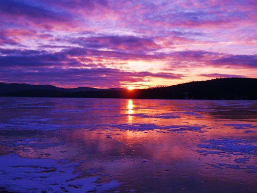 Early Morning Icefishing on Lake George