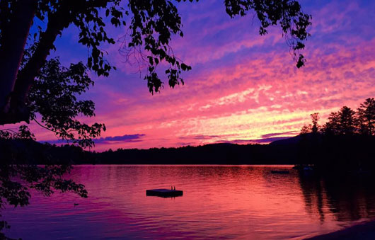 sunset on brant lake