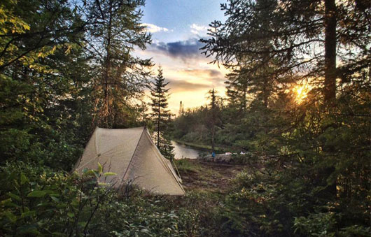 campsite near raquette river