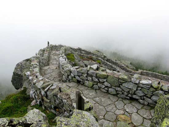 stairs made of stone and rock on Whiteface mountain