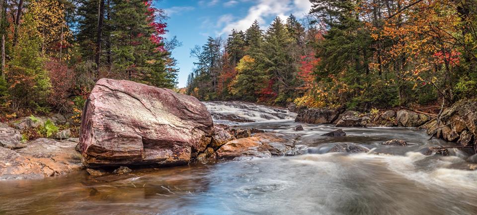 purple rock in east canada creek