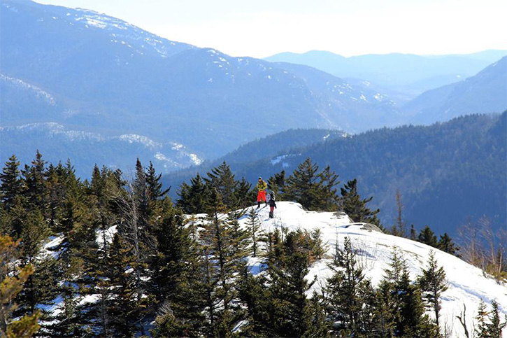 view of one mountain summit from another