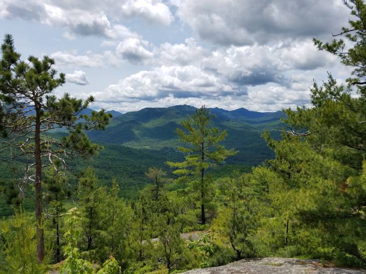 Mountain view in the summer from a high elevation