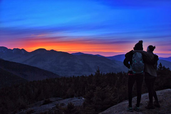 sunset on round mountain