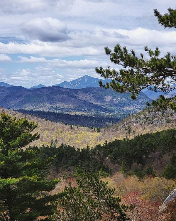 view from first lookout on poke-o-moonshine trail