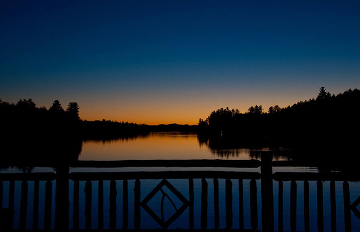 sunset from the deck