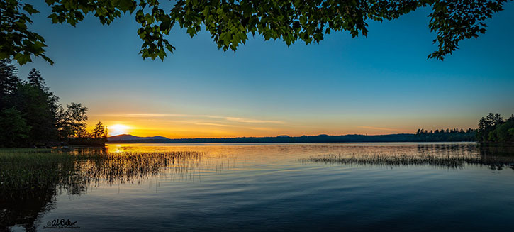 sunset at raquette lake