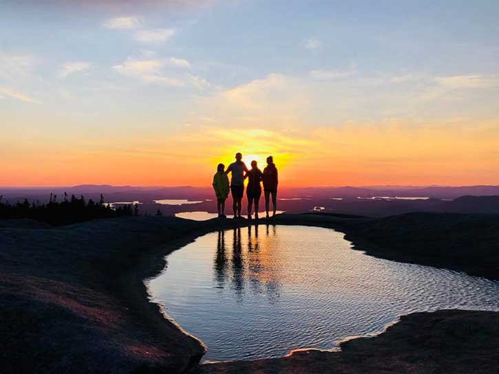 sunset on ampersand mountain