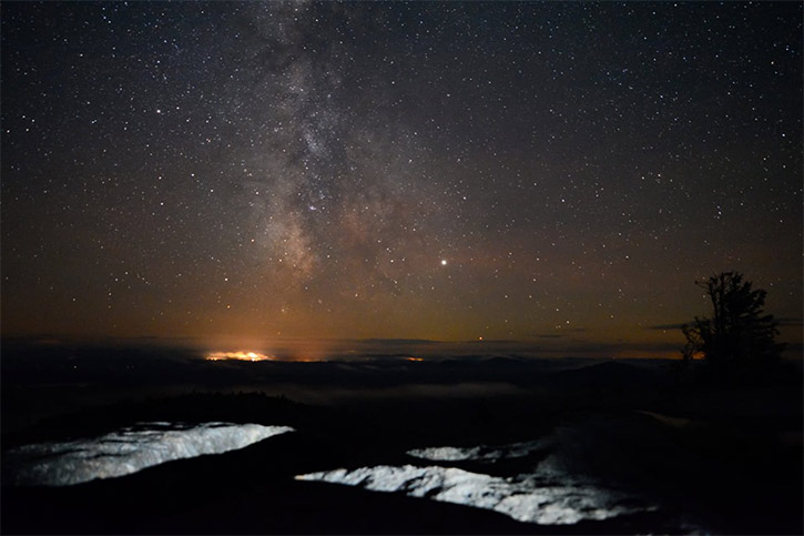 the milky way from the summit of st. regis mtn