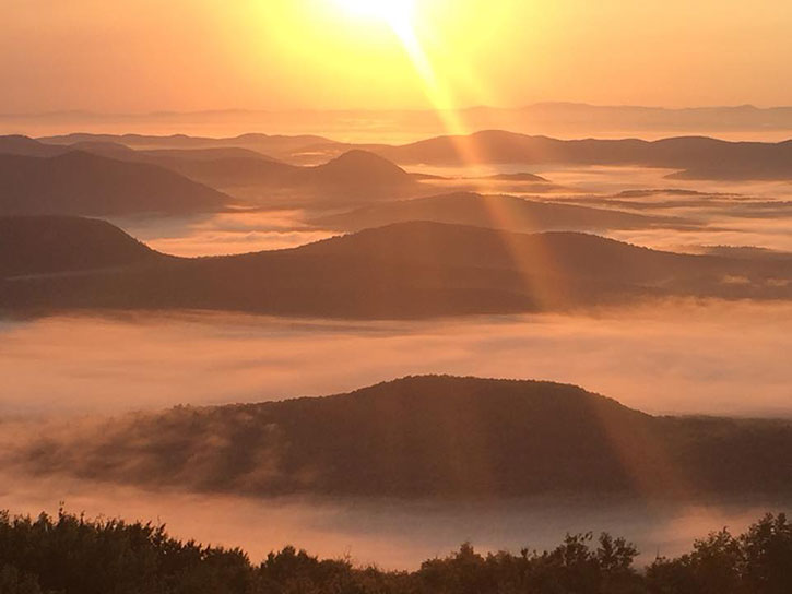 sunrise from hadley mountain