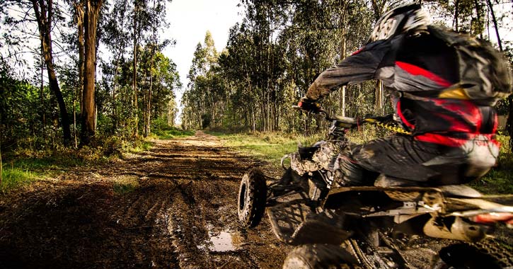 muddy atv riding