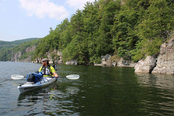 kayaker on a lake