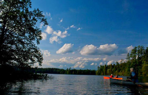 two canoes on the water