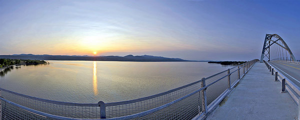 sunset from crown point bridge