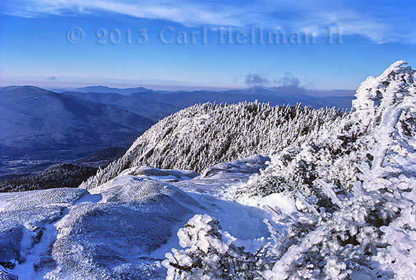 winter on top of giant mountain