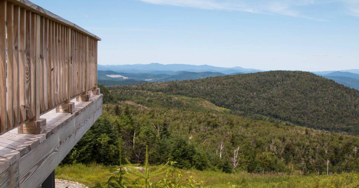 wooden platform overlooking view