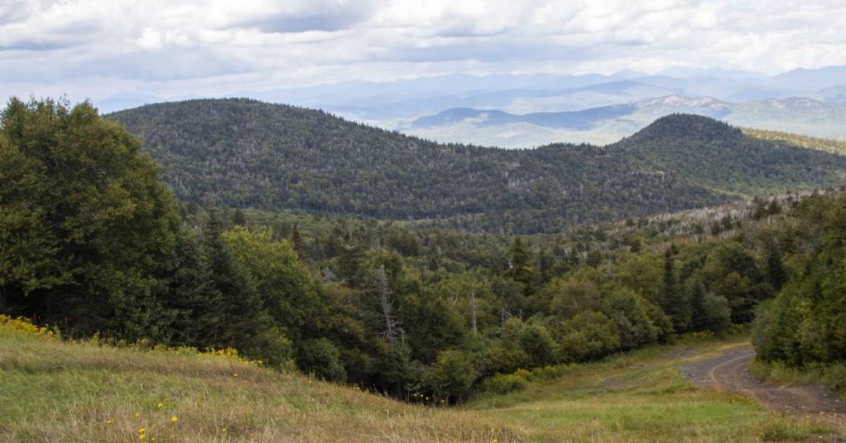 view of mountains in the distance