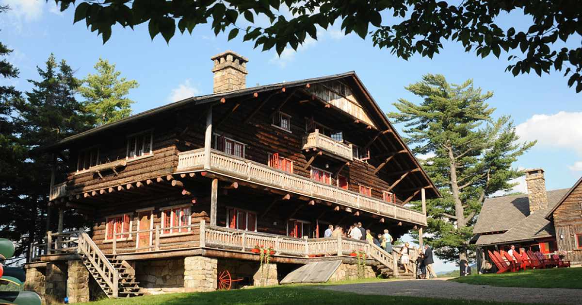 exterior of great camp sagamore