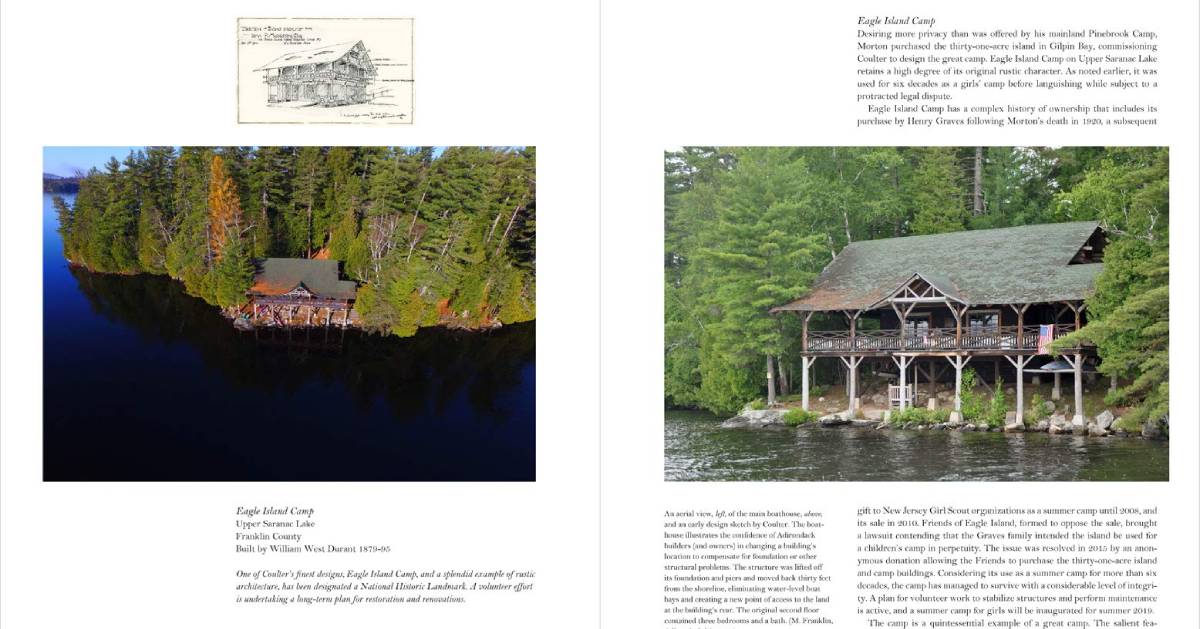 photos and drawings of a great camp and book descriptions