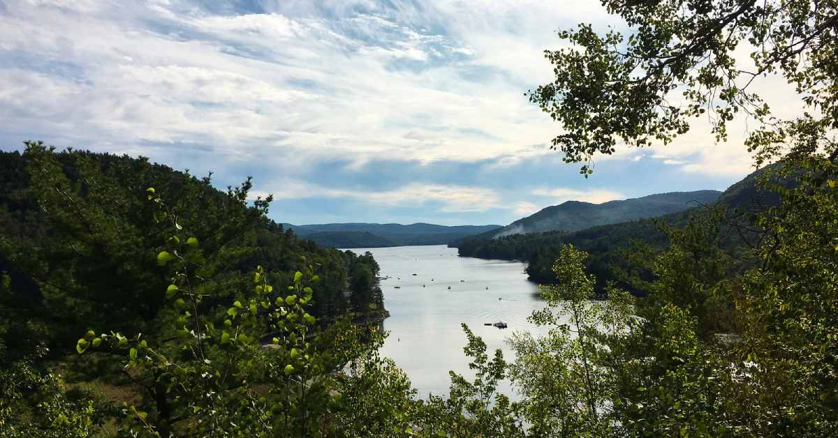 great sacandaga lake from a scenic overlook