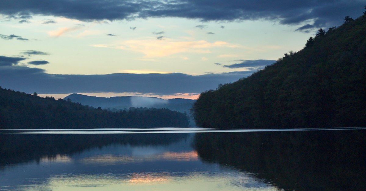 hudson river at sunset