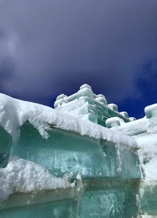 snow on ice palace bricks