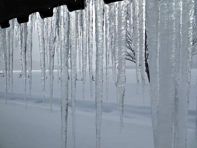 huge icicles