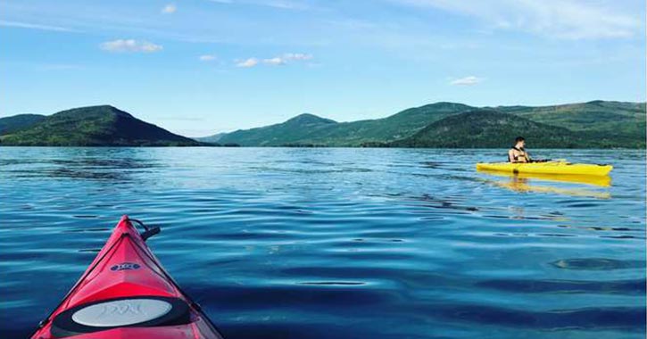 two kayaks on the water