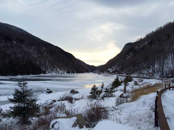 Lower Cascade Lake in Winter