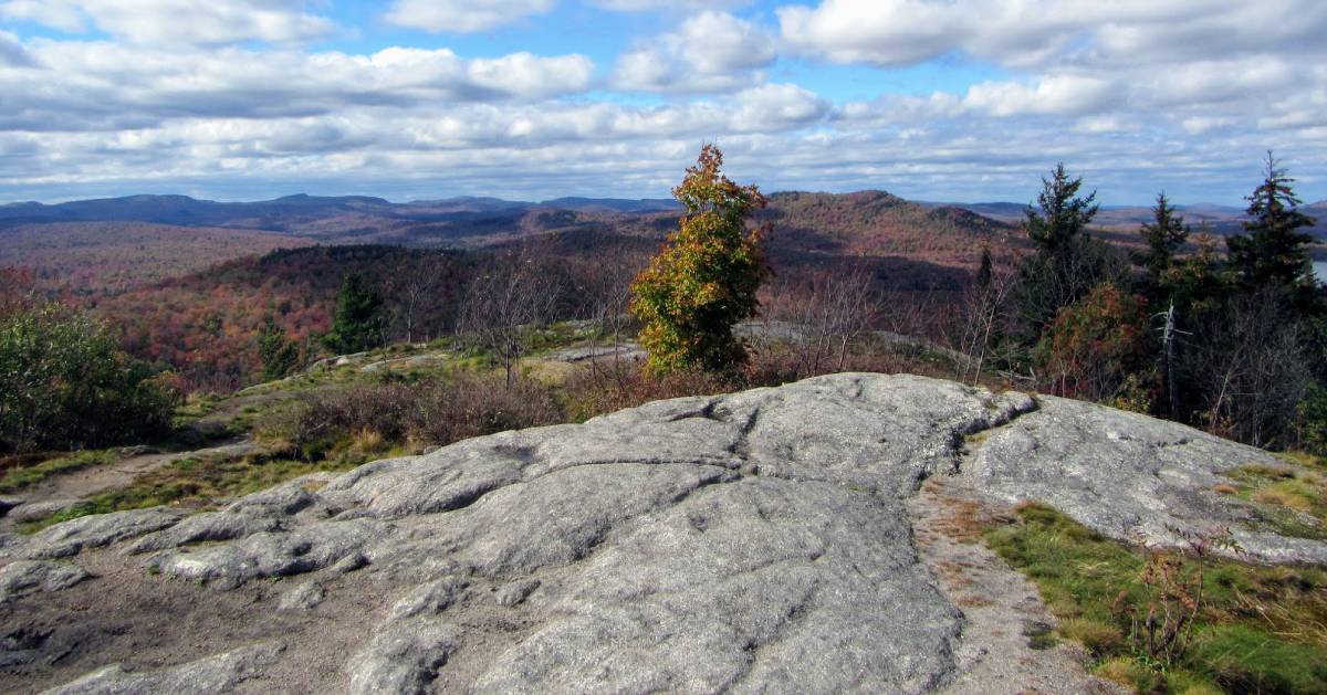 mountain top in the fall