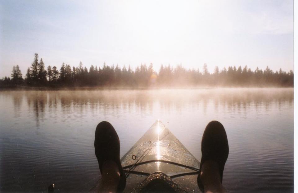 feet on kayak in adirondacks