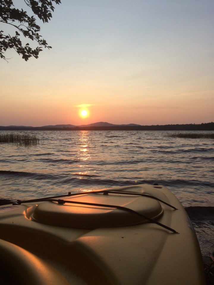 sunset kayak adirondacks
