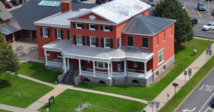 aerial view of the Remington Art Museum