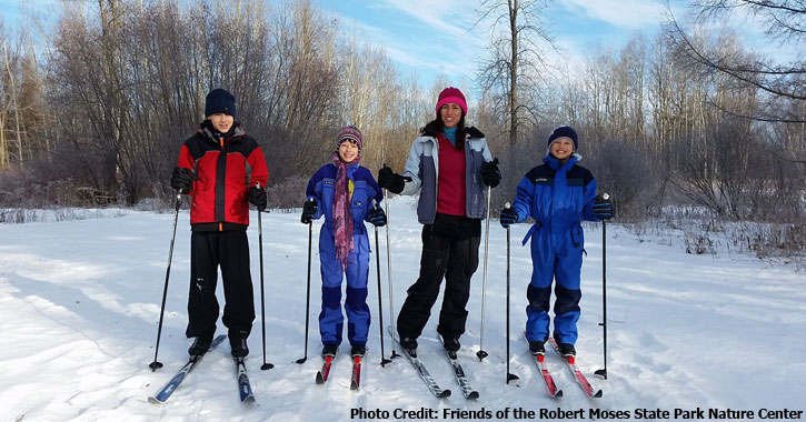 cross country skiers in winter