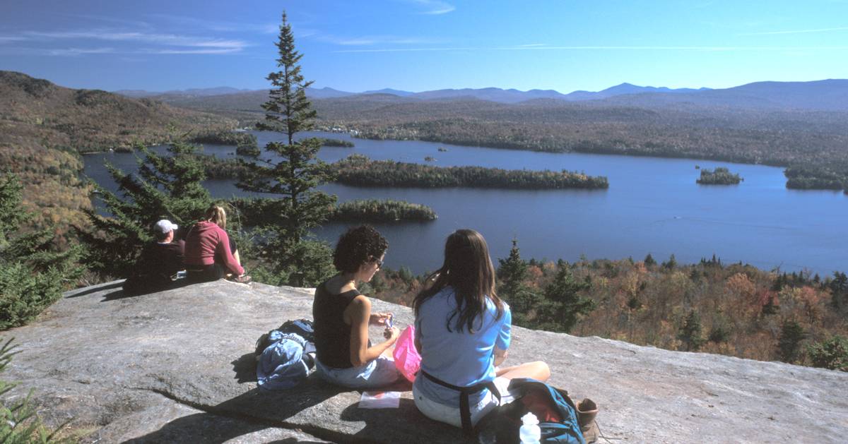 people on a rocky summit