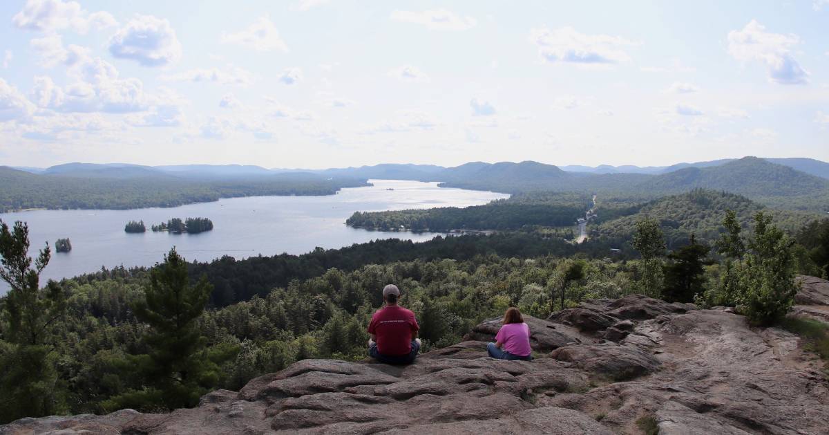 people on mountain summit