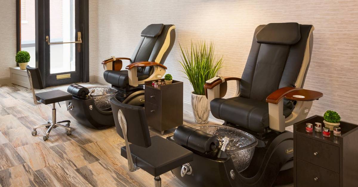 pedicure chairs in spa