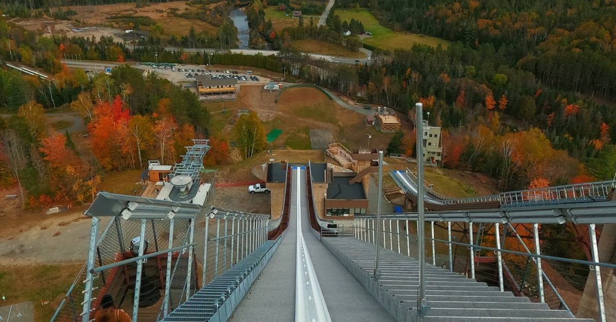 Olympic Ski Jump in the fall