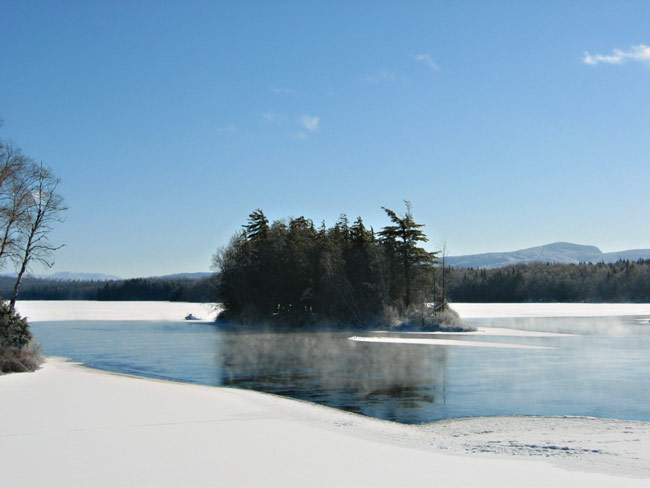 Spider Island Adirondack Winter