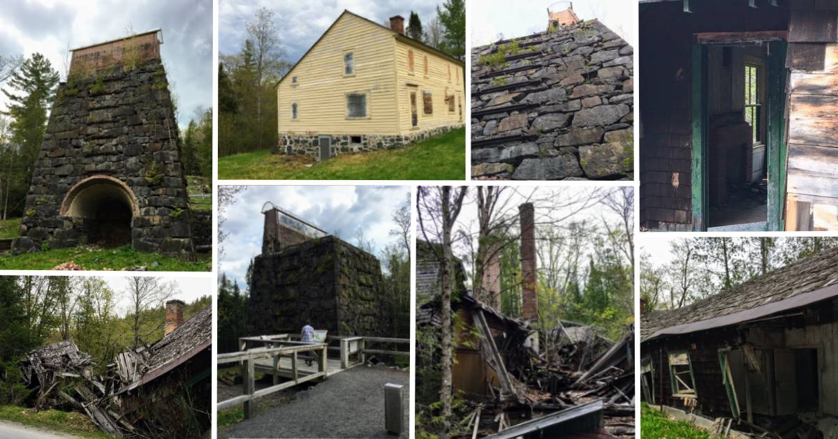 collage of old, decrepit buildings