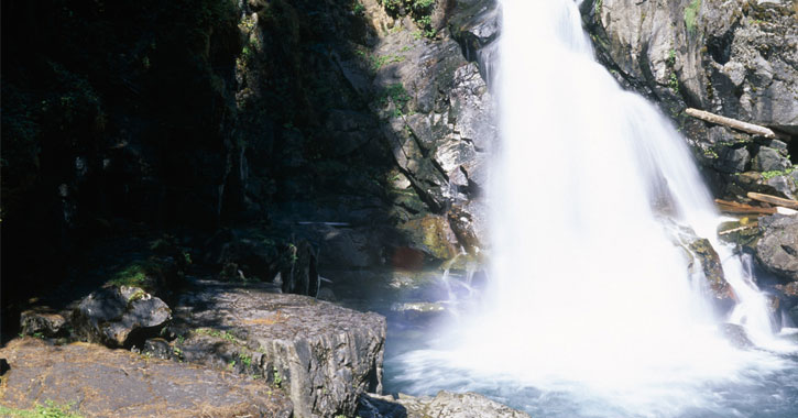 a waterfall